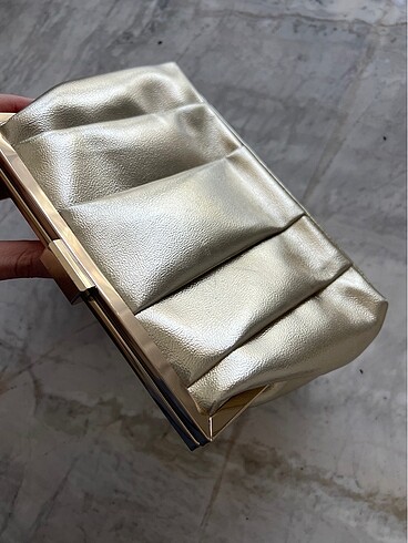 Primark Gold abiye canta
