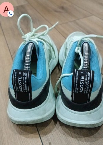 Beyaz Pastel Baskılı Lacoste Spor Ayakkabı - Görsel 6