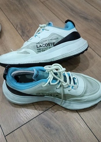 Beyaz Pastel Baskılı Lacoste Spor Ayakkabı - Görsel 3