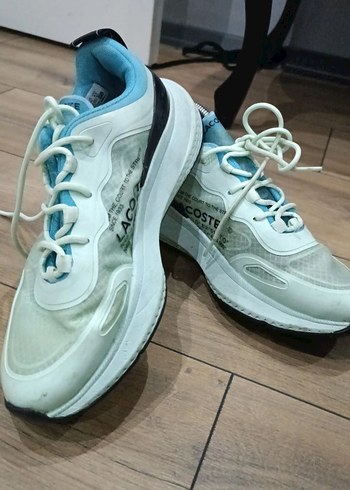 Beyaz Pastel Baskılı Lacoste Spor Ayakkabı - Görsel 5