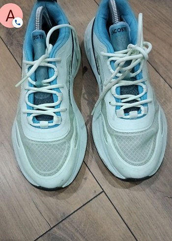 Beyaz Pastel Baskılı Lacoste Spor Ayakkabı - Görsel 2