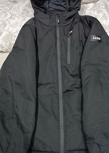 Erkek Siyah Kapüşonlu Kayak Ceketi Aeropostale Mont - Görsel 3