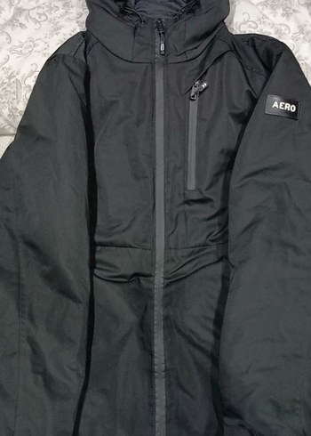 Erkek Siyah Kapüşonlu Kayak Ceketi Aeropostale Mont - Görsel 8