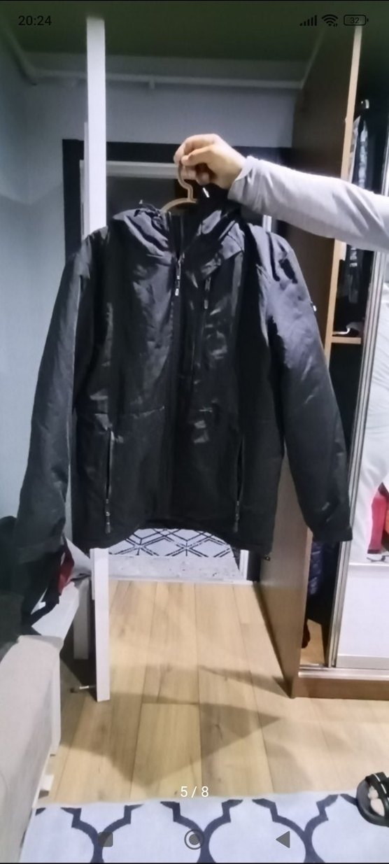 Erkek Siyah Kapüşonlu Kayak Ceketi Aeropostale Mont - Görsel 5