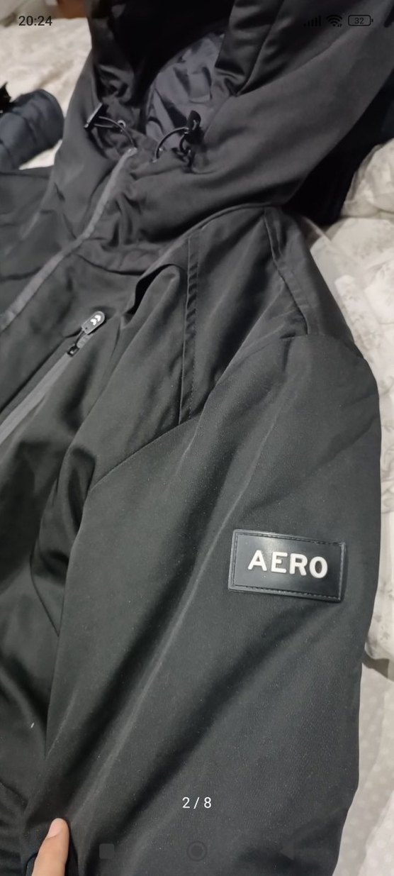 Erkek Siyah Kapüşonlu Kayak Ceketi Aeropostale Mont - Görsel 2