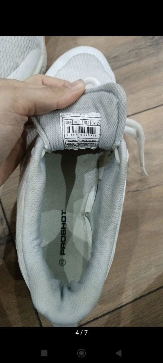 Beyaz Bağcıklı Spor Ayakkabı - Görsel 4