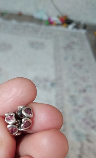 orijinal 2 adet pembe taşlı kalpli Chram