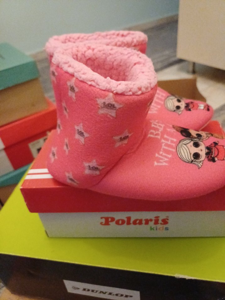 LOL Kız Çocuk Pembe Baskılı Sıcak panduf - Görsel 2