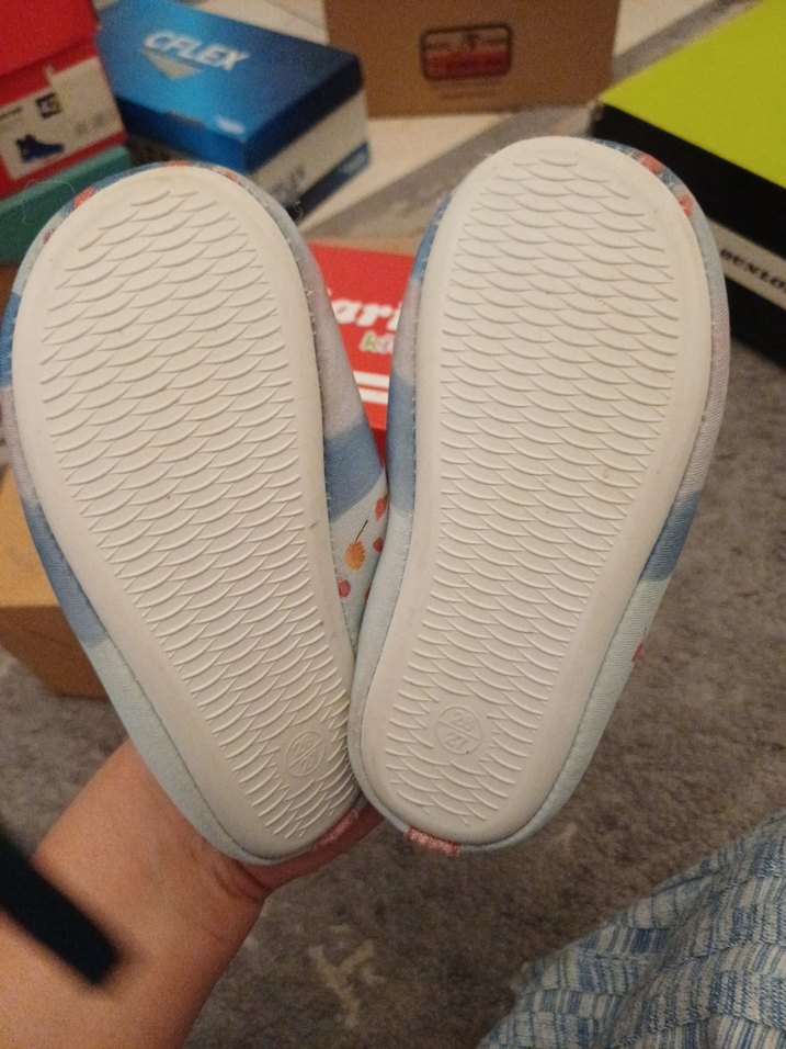 Elastik Bantlı Mavi Baskılı Kız Terliği - Görsel 2