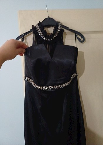 Siyah Uzun Gotik Abiye Elbise - Görsel 3