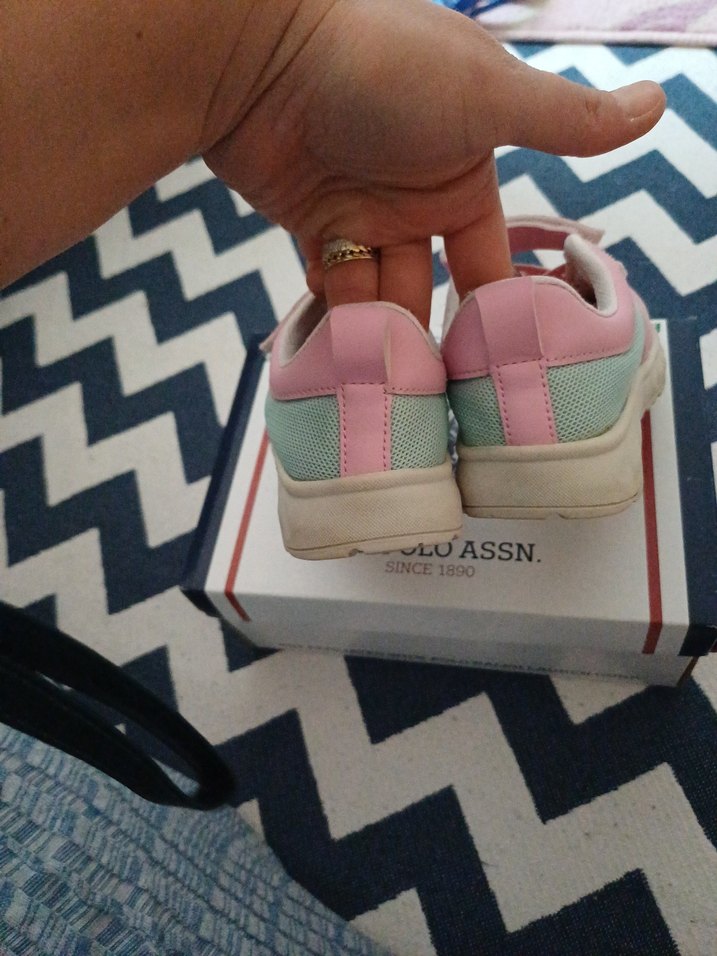 Kız Çocuk Pembe Cırtlı Spor Ayakkabı - Görsel 5