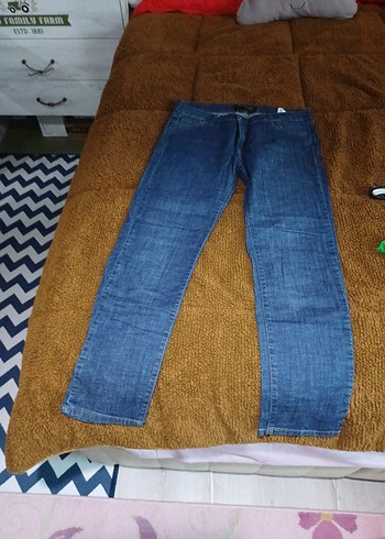 Kadın Mavi Denim Normal Kesim Pantolon - Görsel 3