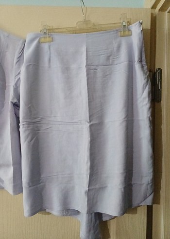 Kısa Kollu griye çalan  lila renk Kadın Takım - Görsel 3