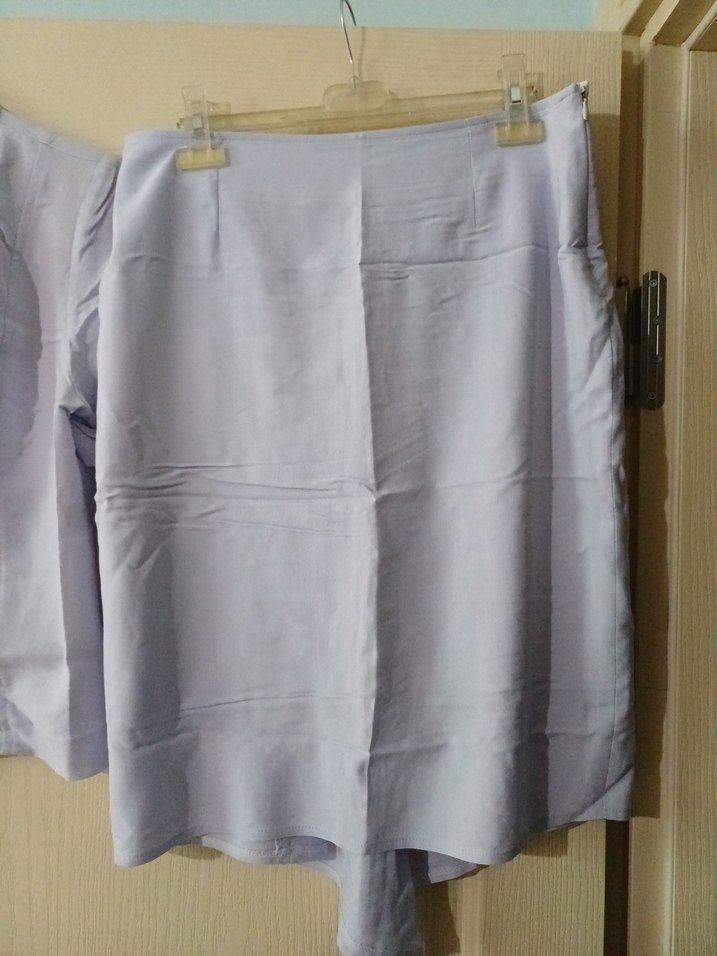 Kısa Kollu griye çalan  lila renk Kadın Takım - Görsel 3