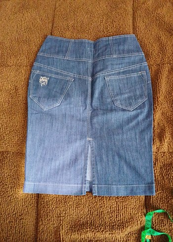 Kadın Kot Midi Etek - Görsel 2