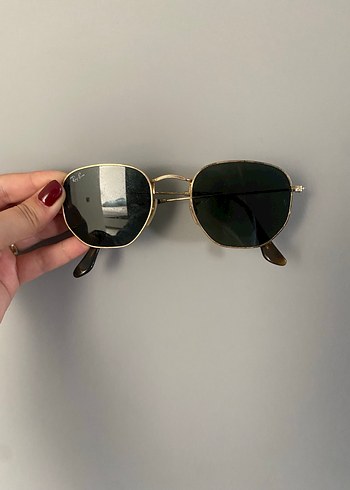 Ray-Ban Parlak Altın çerçeveli unisex güneş gözlük - Görsel 3