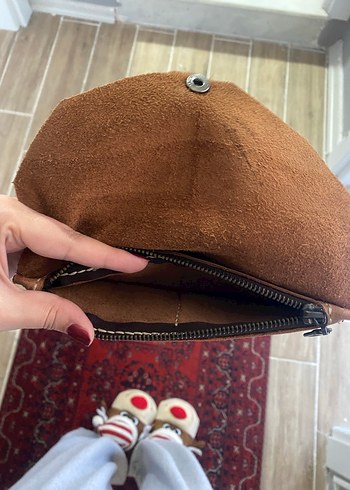 Taba Deri Kadın Clutch Cüzdan - Görsel 4