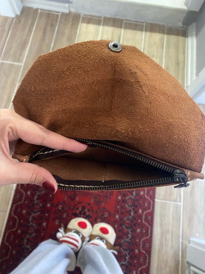 Taba Deri Kadın Clutch Cüzdan - Görsel 4