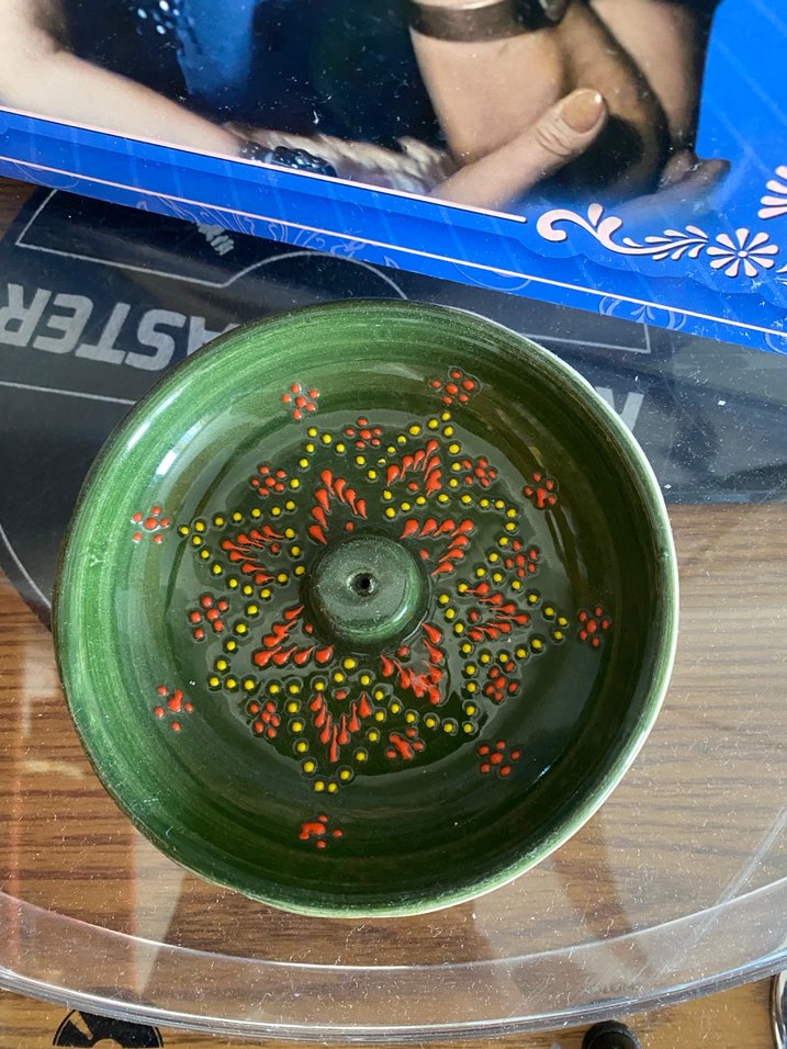 Yeşil Seramik tütsülük - Görsel 2