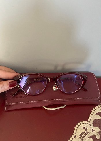 Bilge karga markalı Bordo Kadın Modern Klasik Gözlük - Görsel 2