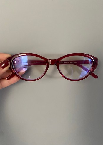 Bilge karga markalı Bordo Kadın Modern Klasik Gözlük - Görsel 3