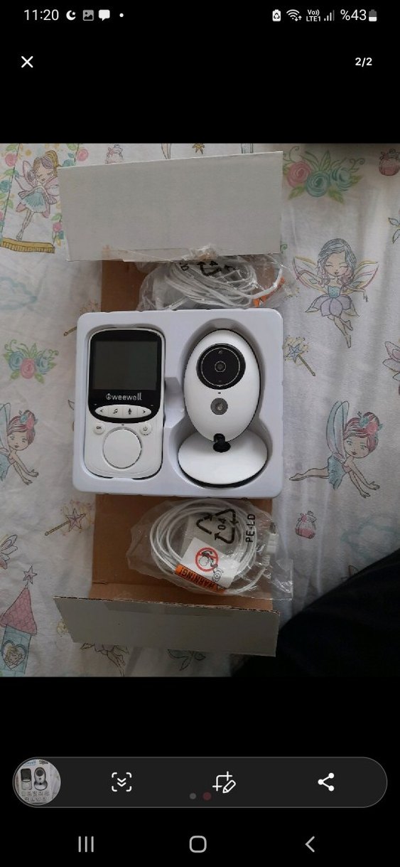 weewell Dijital Bebek Video Monitörü Beyaz-Gri - Görsel 2