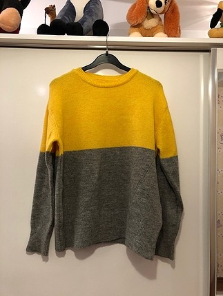 Topshop Sarı-gri İki renkli Kazak
