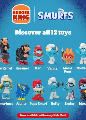 Burger King Şirinler figür oyuncaklar