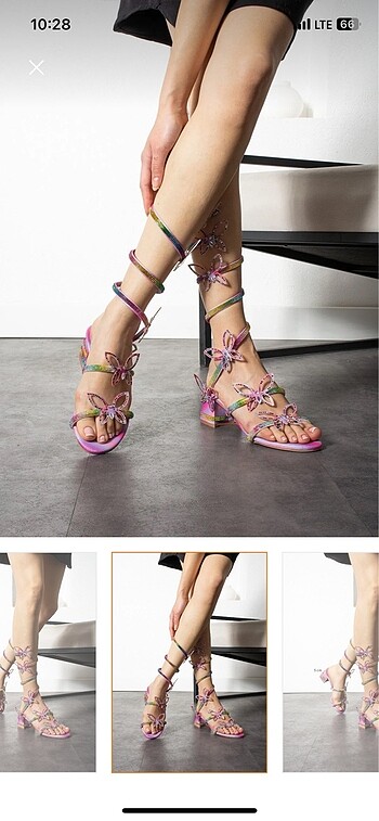 sarmal kelebekli topuklu zenne shoes
