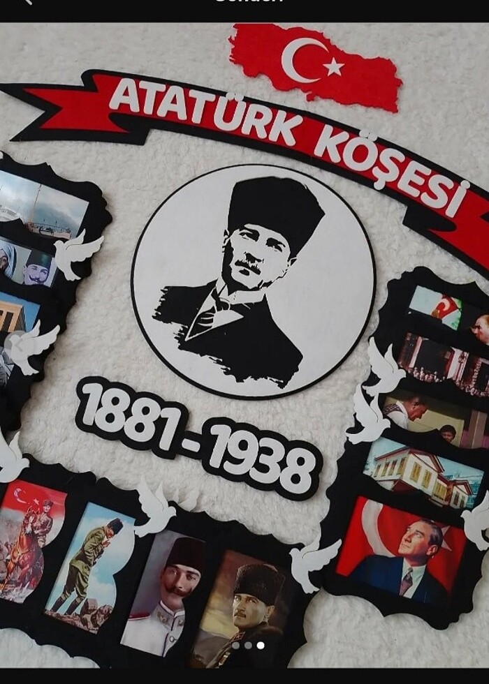 Atatürk Köşesi Sınıf Panosu Keçeden - Görsel 3