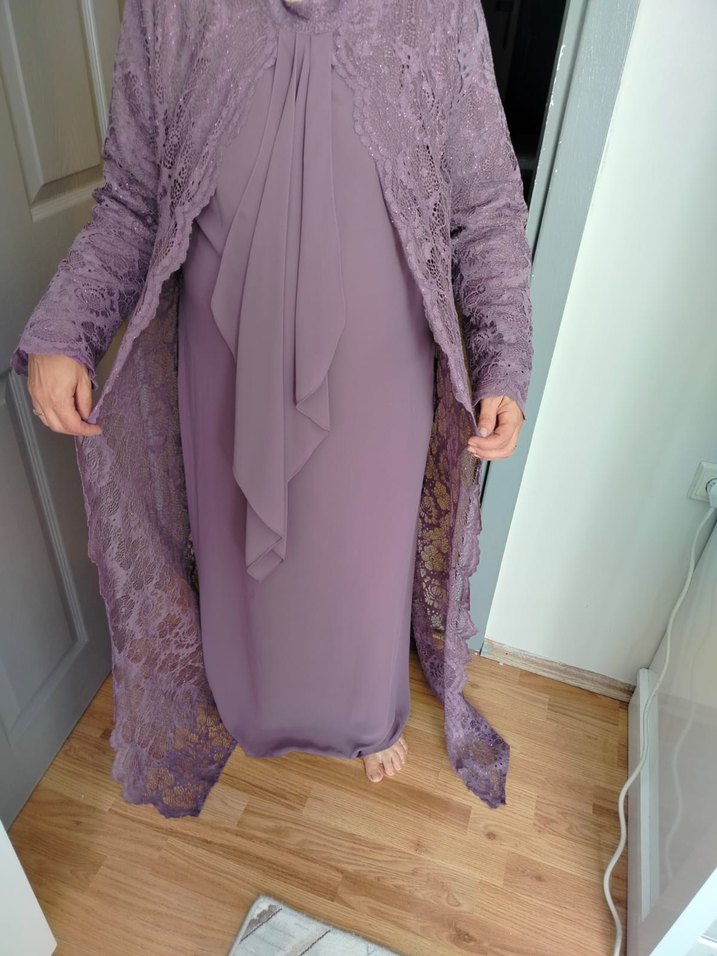 Büyük Beden Tesettür Abiye - Görsel 5