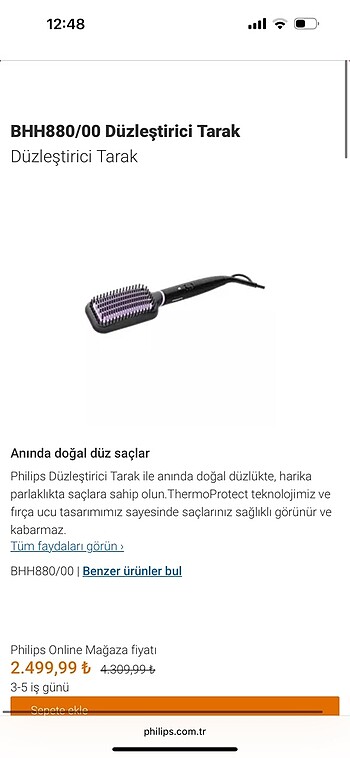 Phılıps taraklı saç düzleştirici