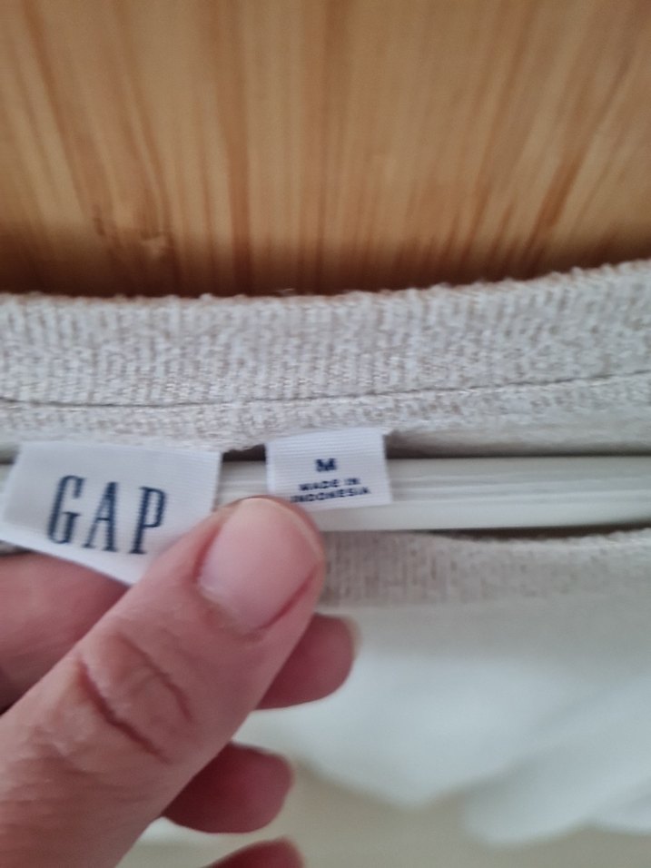 Bej 3/4 Kollu Pamuklu Kadın Bluz - Görsel 3