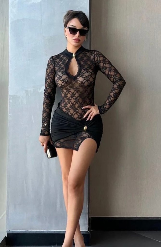 Dantel Shein Elbise - Görsel 2