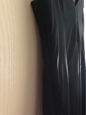 Siyah saten elbise - Görsel 6
