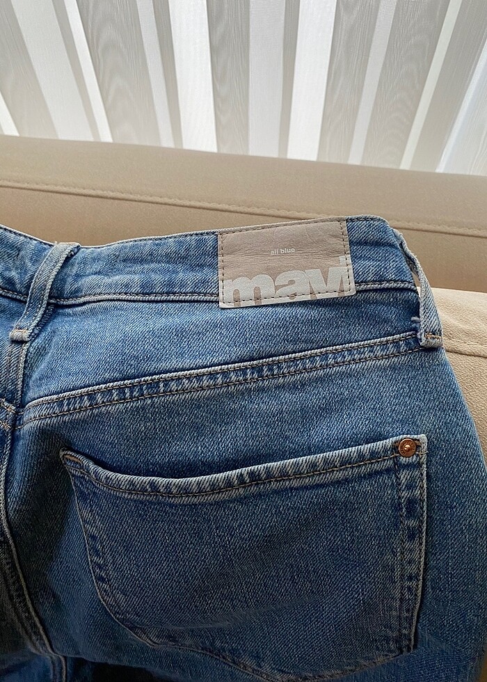 Mavi jesns kot pantolon - Görsel 5