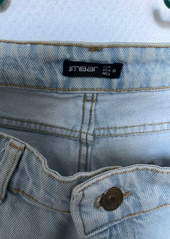 Kadın Mavi Yırtık Bol Kesim Jean - Görsel 2