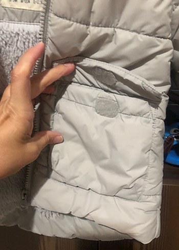 Gri Erkek Çocuk Fermuarlı Kaban - Görsel 6