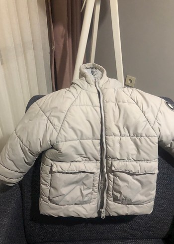 Gri Erkek Çocuk Fermuarlı Kaban - Görsel 2