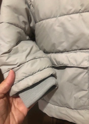 Gri Erkek Çocuk Fermuarlı Kaban - Görsel 4