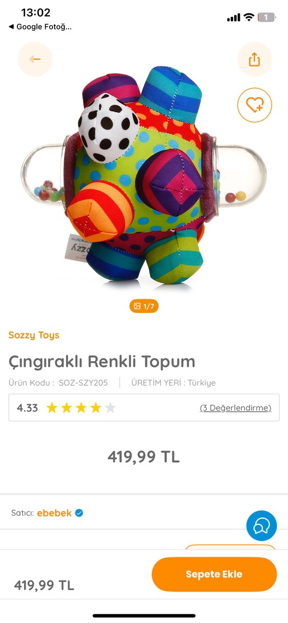 Renkli Diş Kaşıyıcı ve Çıngıraklı Top - Görsel 3