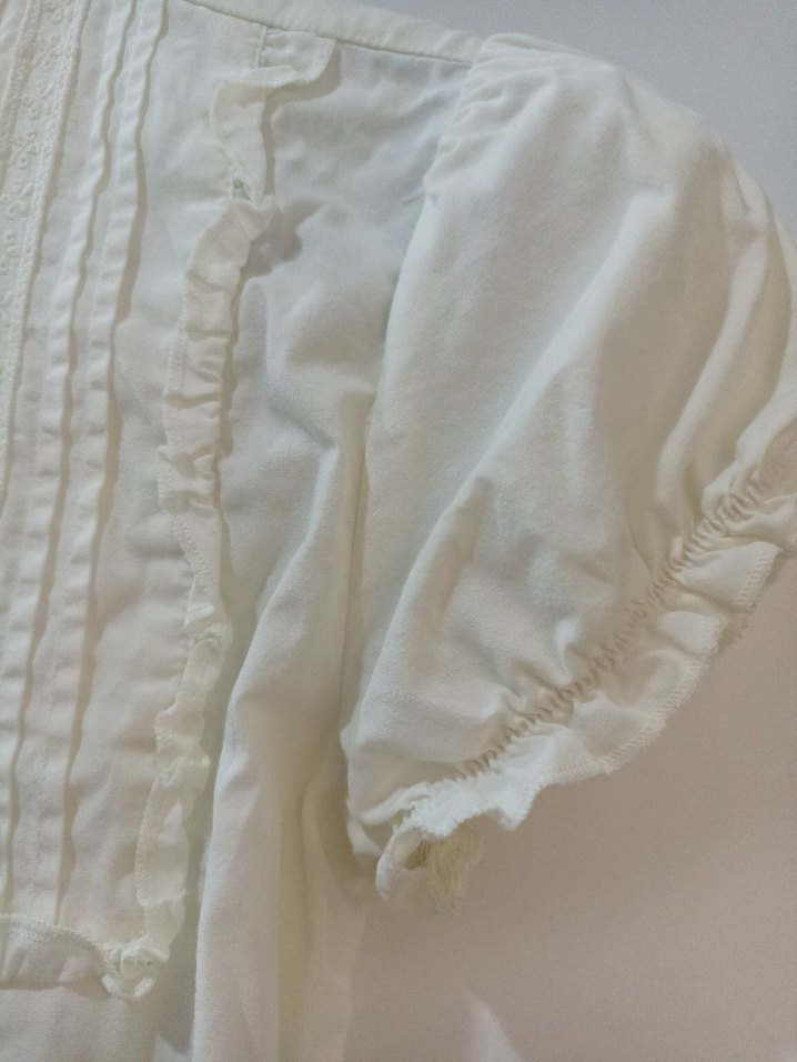 Beyaz Düğmeli Kısa Kollu Pamuklu çocuk Gömlek - Görsel 5