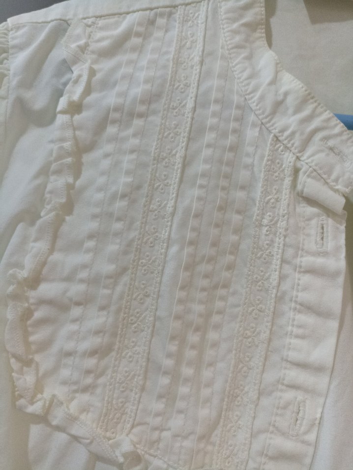 Beyaz Düğmeli Kısa Kollu Pamuklu çocuk Gömlek - Görsel 4