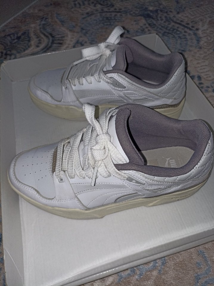 puma beyaz Bağcıklı Kadın Spor Ayakkabısı - Görsel 4