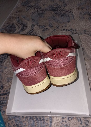 Bordo erkek Süet  Spor Ayakkabı - Görsel 5