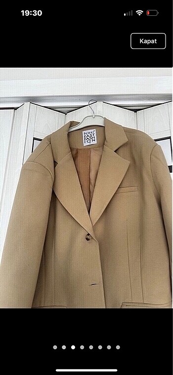 m Beden Herşeyle kombinlenen sıfır uzun blazer ceket
