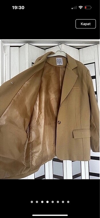 m Beden kahverengi Renk Herşeyle kombinlenen sıfır uzun blazer ceket