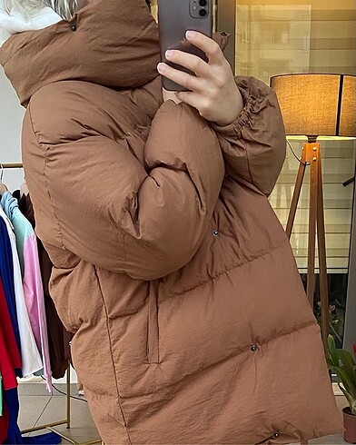 s Beden kahverengi Renk Bershka yorgan mont