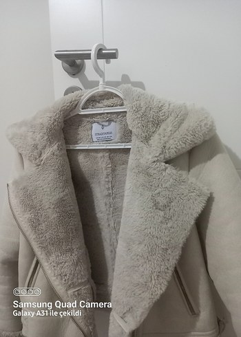 stradivarius kürklü biker ceket - Görsel 2