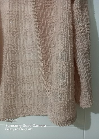 Bej Örgü Kadın Hırka - Görsel 3